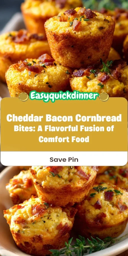 This cheddar bacon cornbread bites: a flavorful fusion of comfort food is a simple appetizers recipe made with everyday ingredients. Perfect for busy days and family meals.