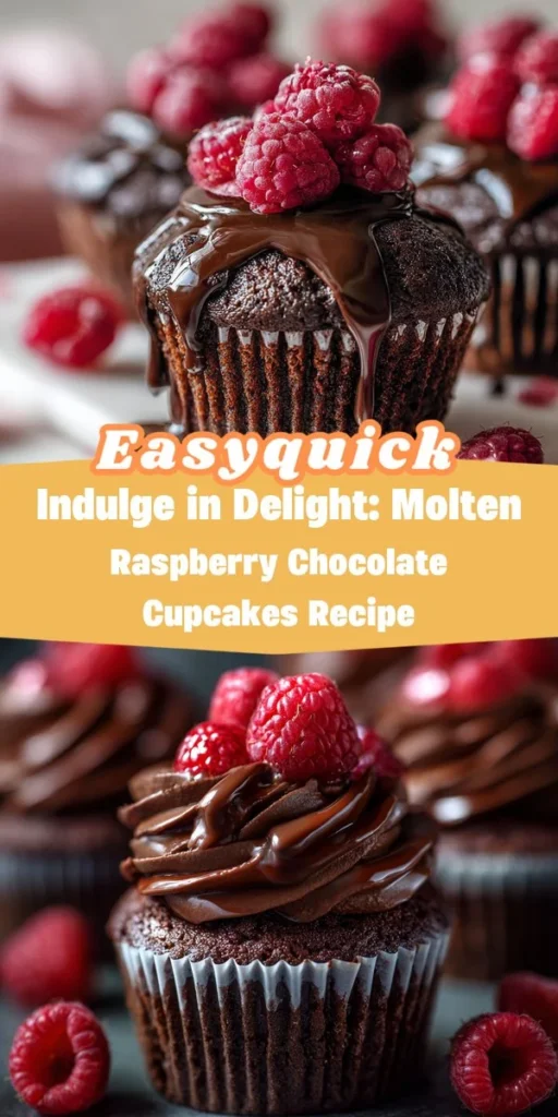 This indulge in delight: molten raspberry chocolate cupcakes recipe is a simple dinner recipe made with everyday ingredients. Perfect for busy days and family meals.