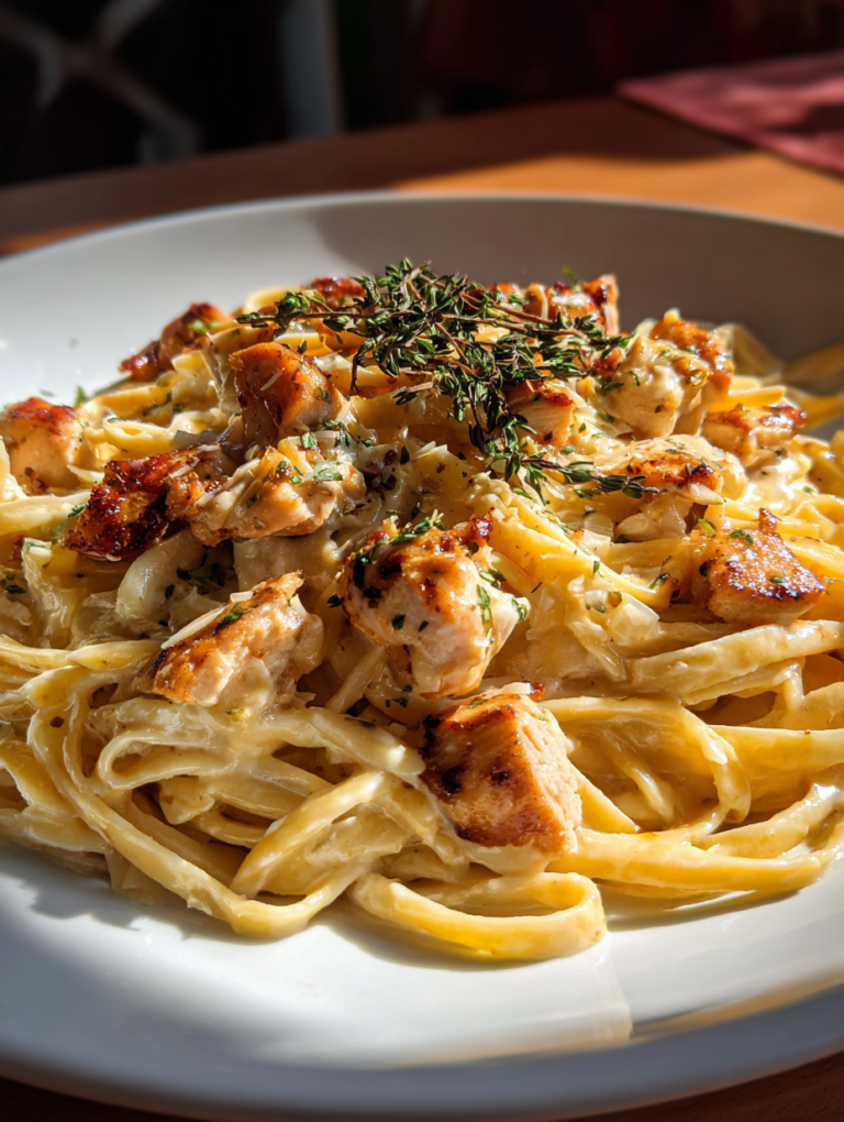 Quick Weeknight Chicken Alfredo Skillet