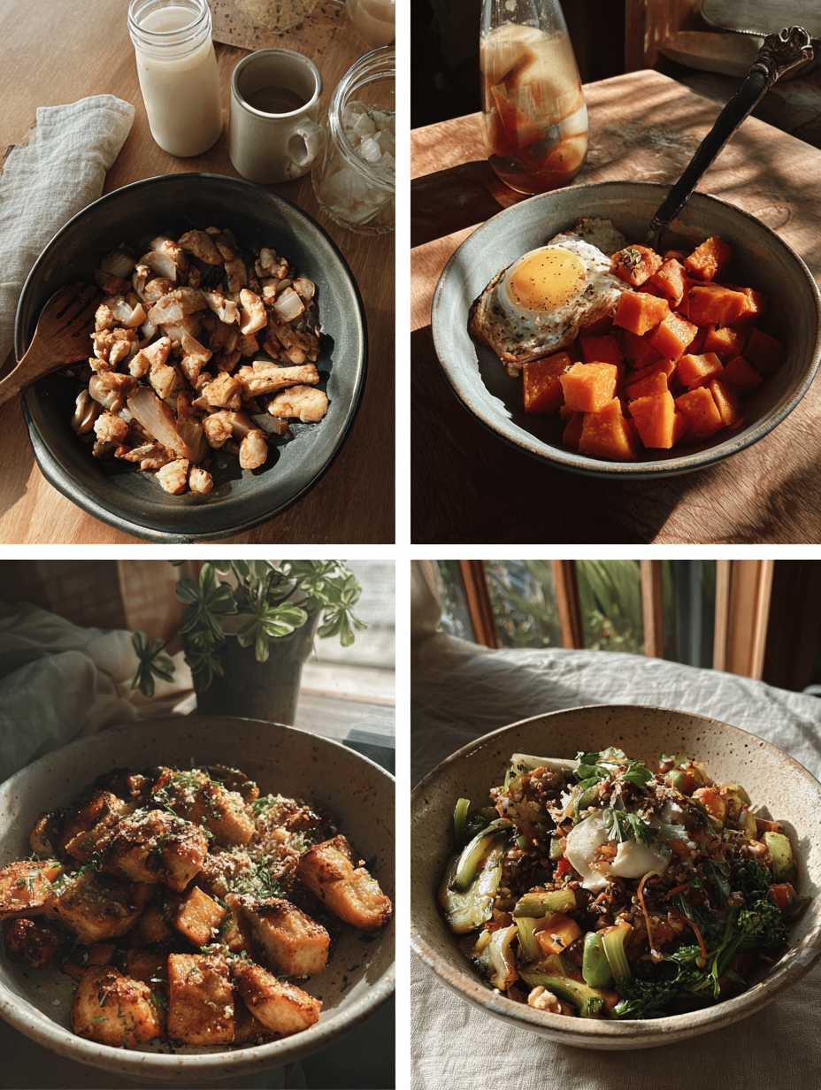 Steps for Fitness Meal Prep Chicken Sweet Potato