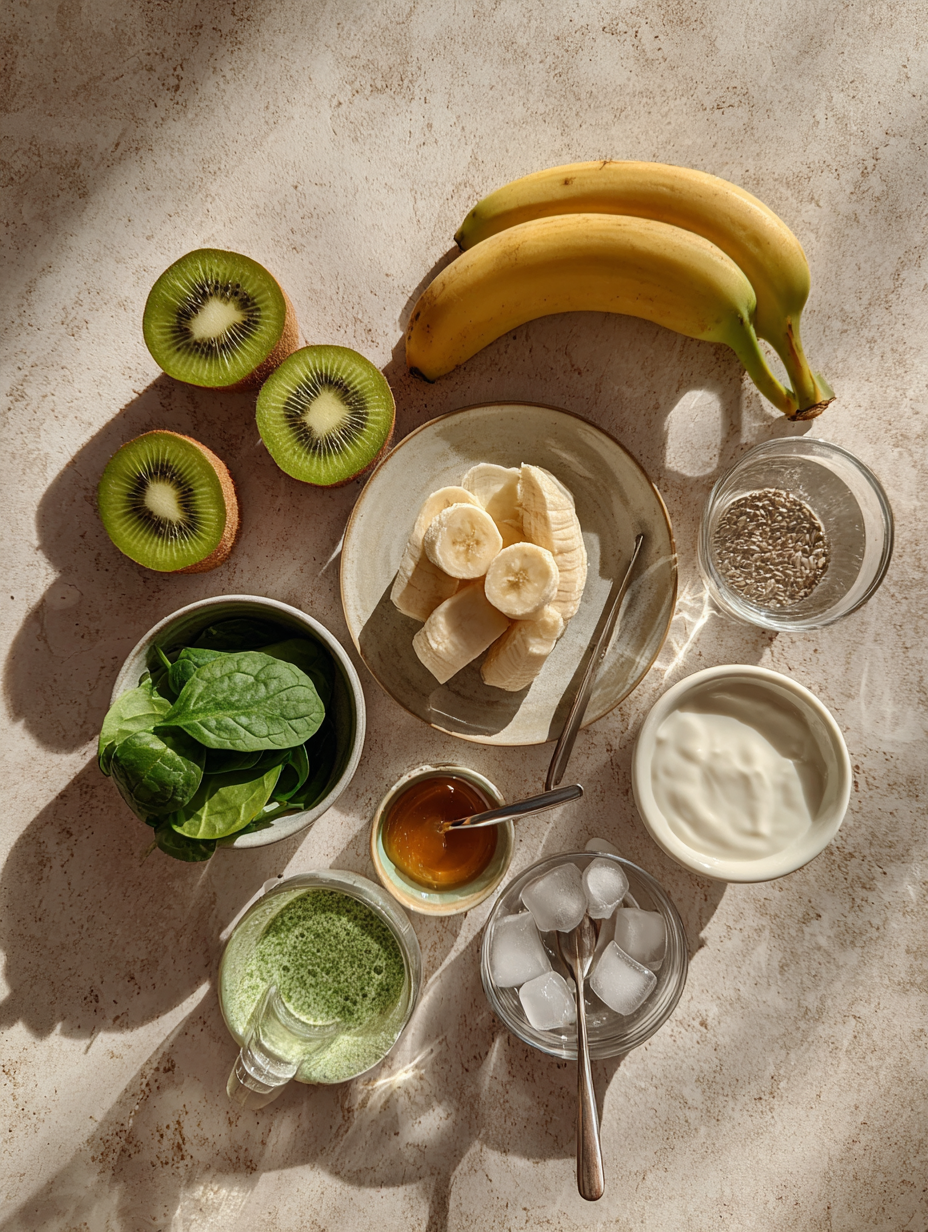 Ingredients for Indulge in the Vibrant Flavors of Kiwi A Refreshing Kiwi Smo