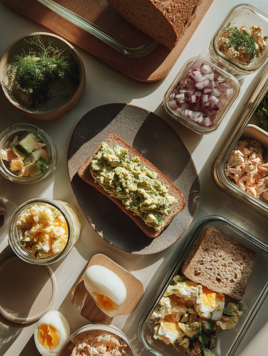 Ingredients for Green Goddess Salad Sandwich Recipe Viral Lunch