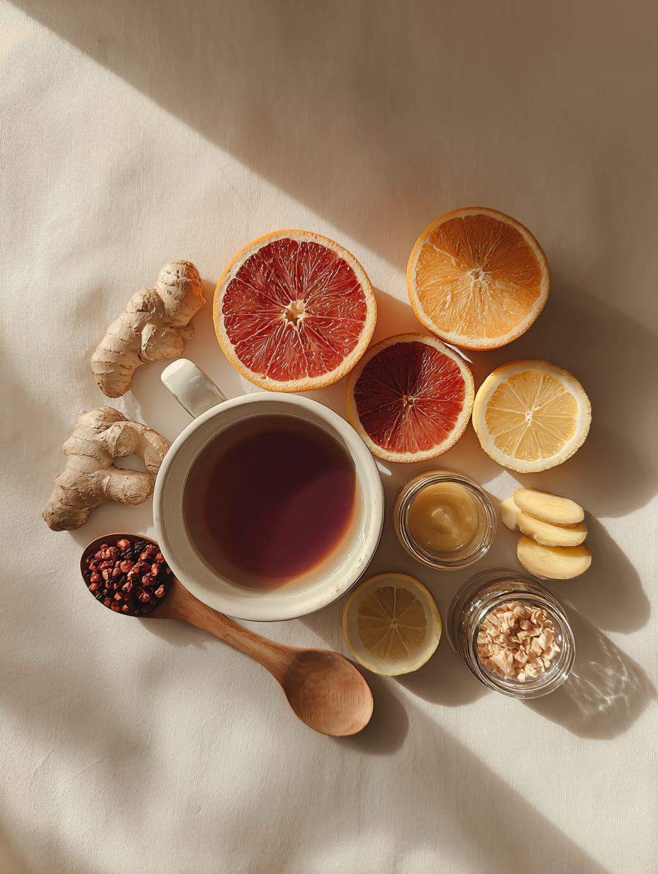 Ingredients for Yuzu Pineapple Paloma Mocktail Recipe Exotic Drink