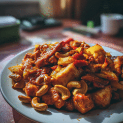 Savory Sheet Pan Cashew Chicken High Protein with Meal Prep