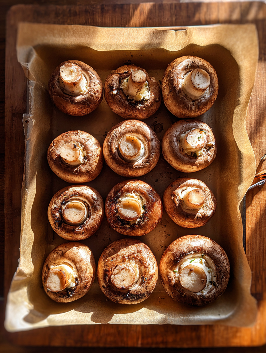 Ingredients for Boursin Stuffed Mushrooms Recipe Easy Party Appetizer