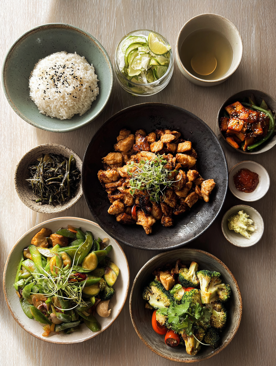 Ingredients for Quick Chicken Veggie Skillet