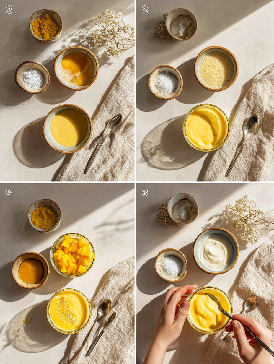 Step by step instructions for Indulge in Paradise Tropical Mango Pineapple Smoothie Recipe