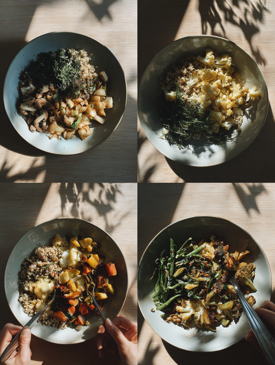 Steps for Quinoa Veggie Protein Bowls