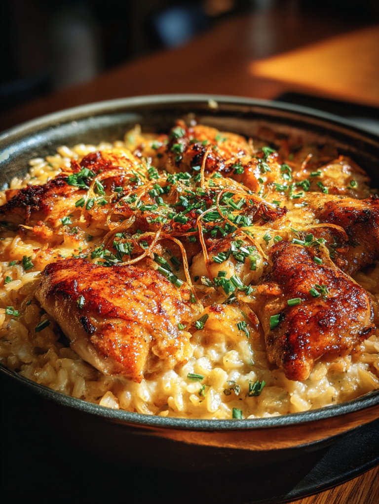 French Onion Chicken Rice Bake Comforting Weeknight Meal