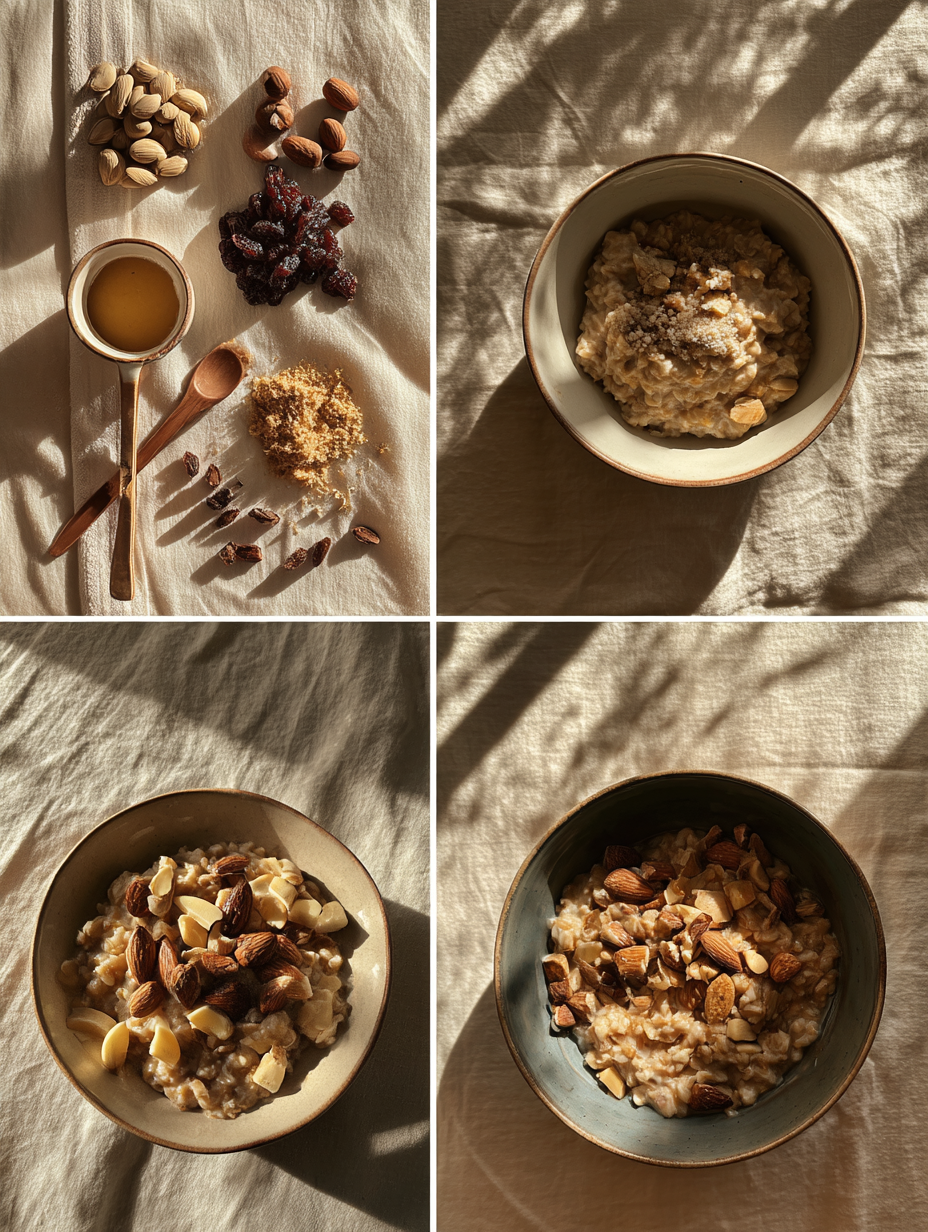 Steps for Delicious Protein Oatmeal with Almonds