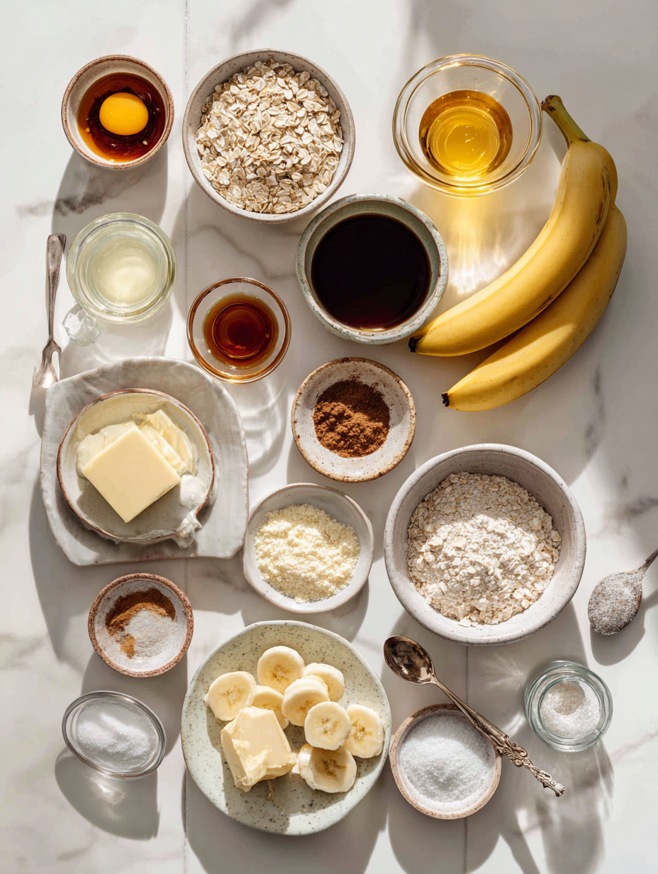 Ingredients for Creamy Banana Oat Smoothie A Delicious and Nutritious Breakf