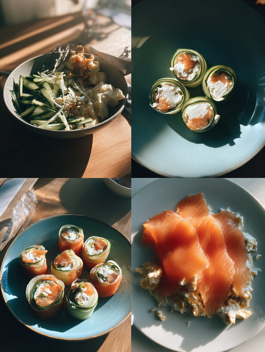 Steps for Smoked Salmon Cucumber Rolls Recipe No Bake Appetizer