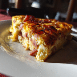 Delicious Turkey Ham Cheese Frittata