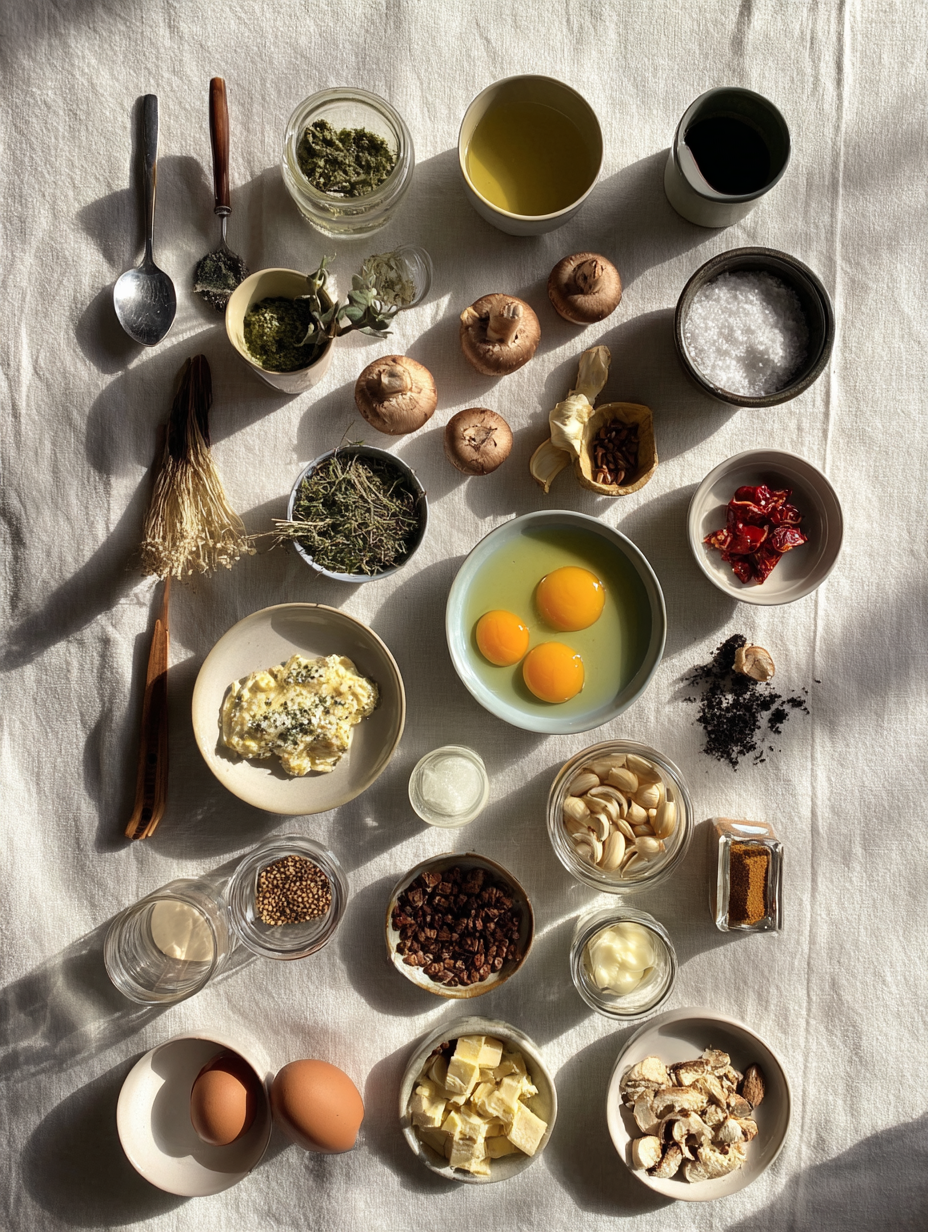 Ingredients for Pesto Eggs Recipe TikTok Viral 5 Minute Breakfast