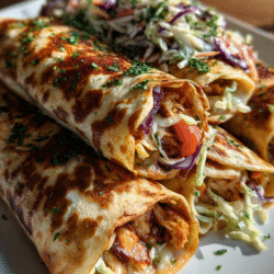 Thai Chicken Wraps Crispy Slaw Flavor Packed