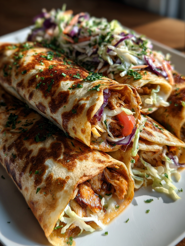 Thai Chicken Wraps Crispy Slaw Flavor Packed