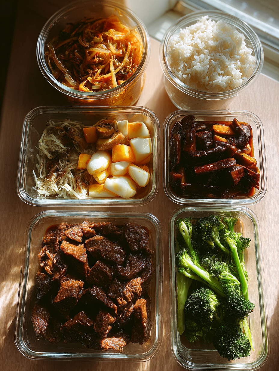 Ingredients for Halal Beef Broccoli Meal Prep
