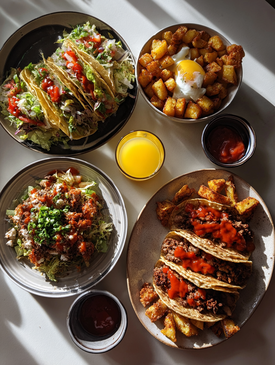 Ingredients for Smashed Tacos Recipe Crispy TikTok Taco Lunch