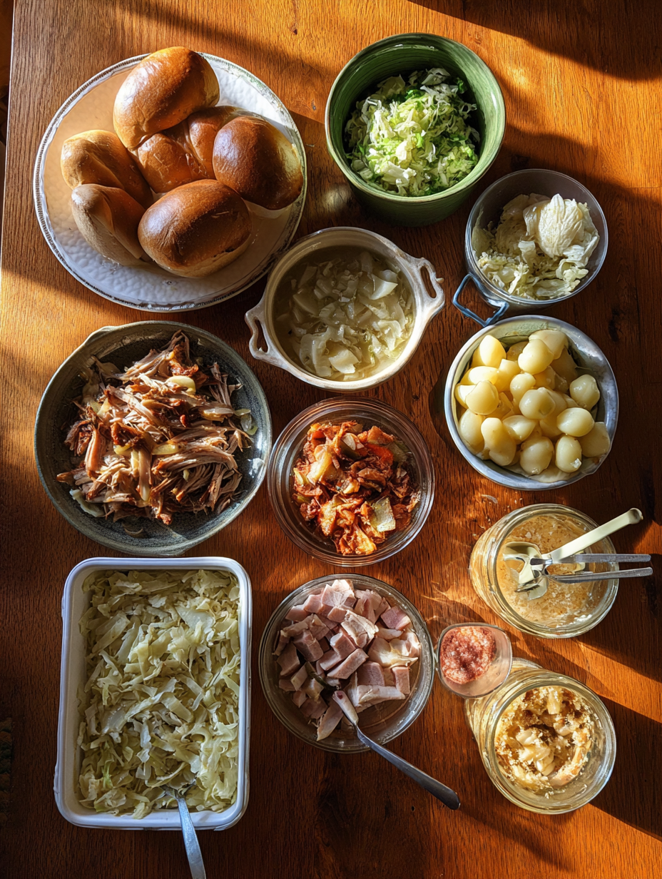 Ingredients for Slow Cooker Turkey and Cabbage Boil Recipe Budget Dinner