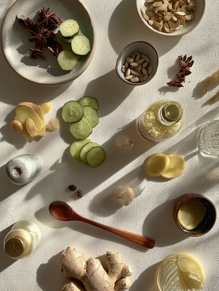 Ingredients for Hugo Spritz Mocktail Recipe Viral Elderflower Drink