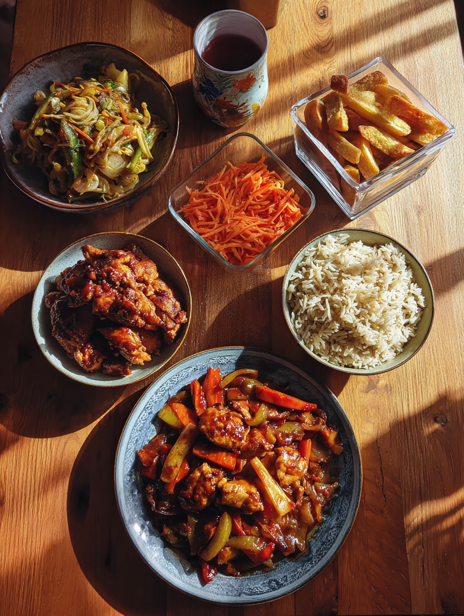 Ingredients for Mediterranean Chicken Stir-Fry Quick 20-Minute Meal
