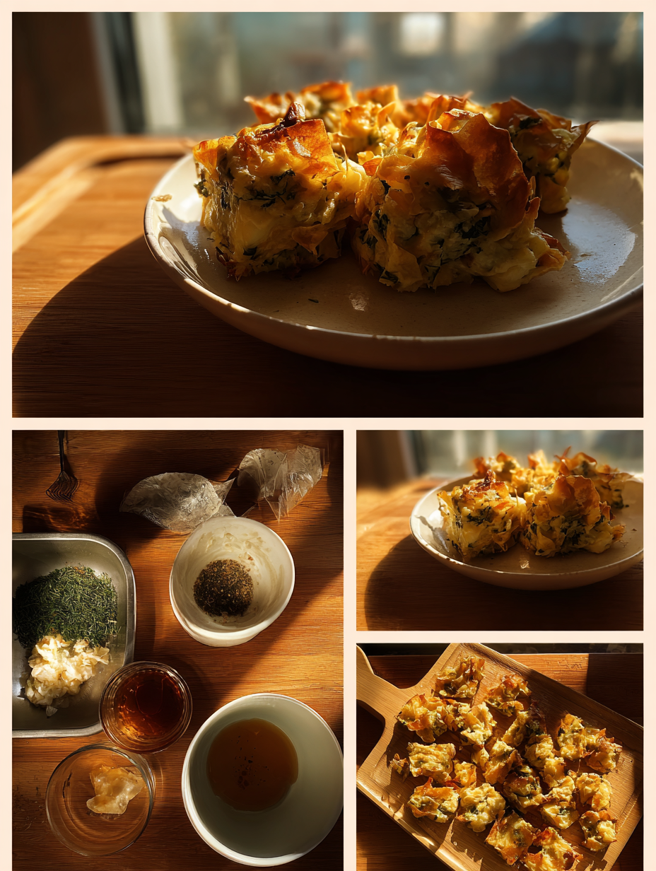 Steps for Air Fryer Spanakopita Bites Recipe Greek Appetizer