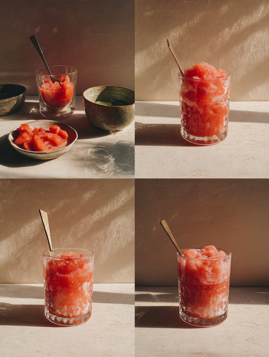 Steps for Watermelon Cucumber Slushie Recipe Hydrating Drink