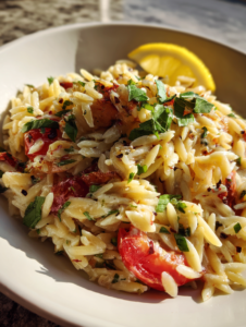 Lemon Orzo Salad Recipe Mediterranean Meal Prep Lunch