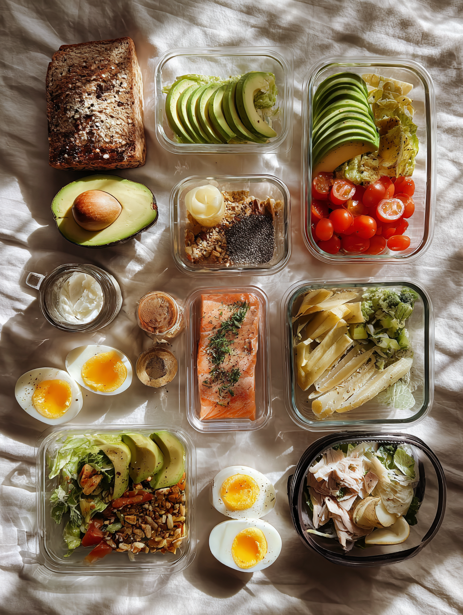Ingredients for Easy Meal Prep Tuna Avocado Salad