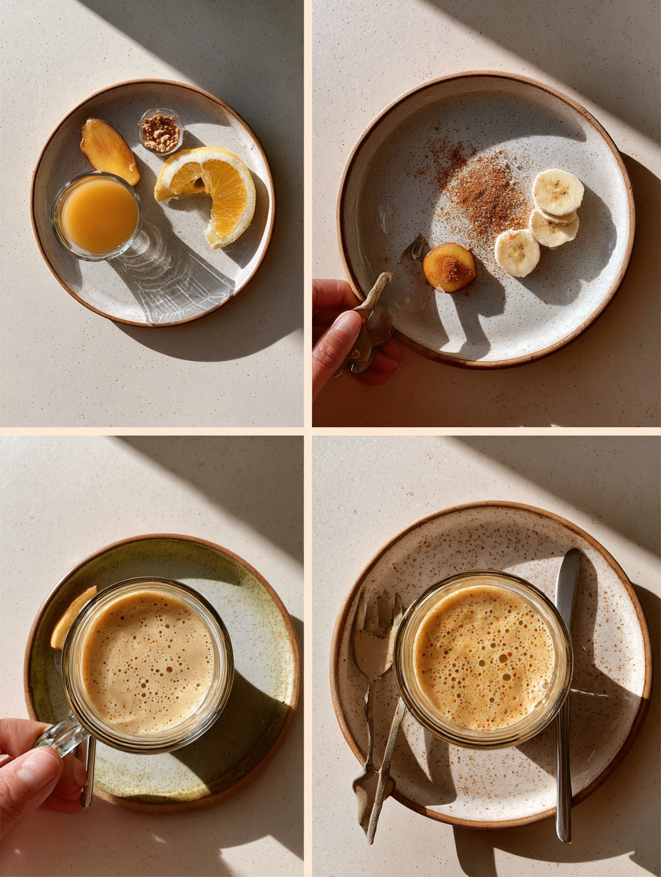 Steps for Creamy Summer Delight Peach Banana Smoothie Recipe