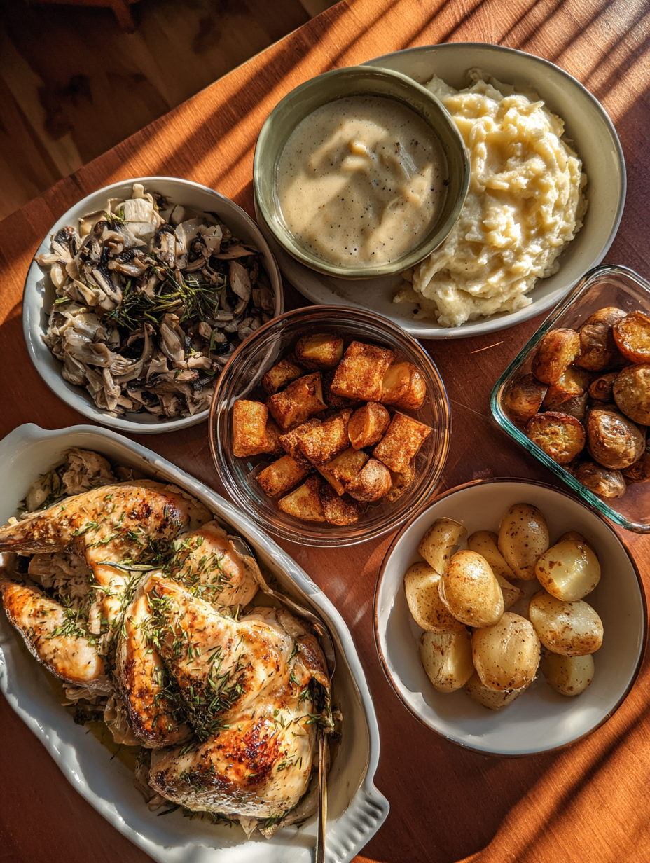 Ingredients for Herb Ranch Chicken with Creamy Gravy