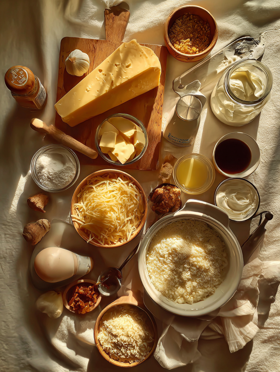 Ingredients for High Protein Alfredo Bake Creamy Comfort Food Delight