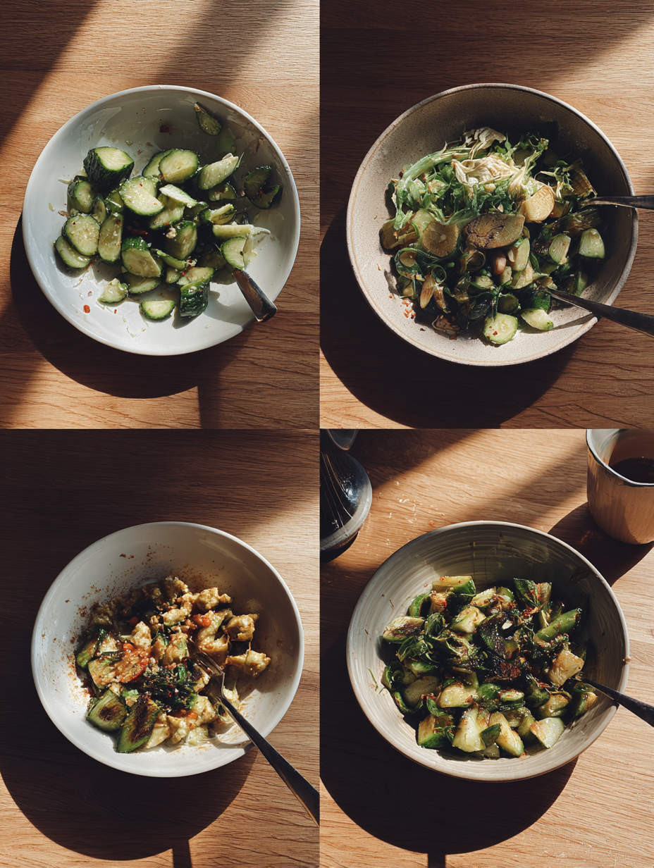 Steps for Smashed Cucumber Salad Recipe TikTok Viral Side Dish