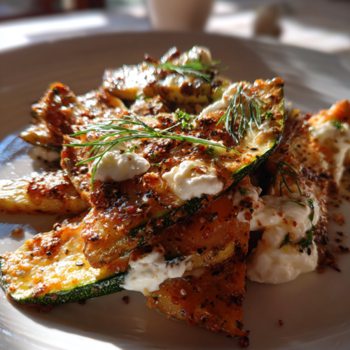 Zaatar Zucchini Labneh Dinner Recipe Middle Eastern
