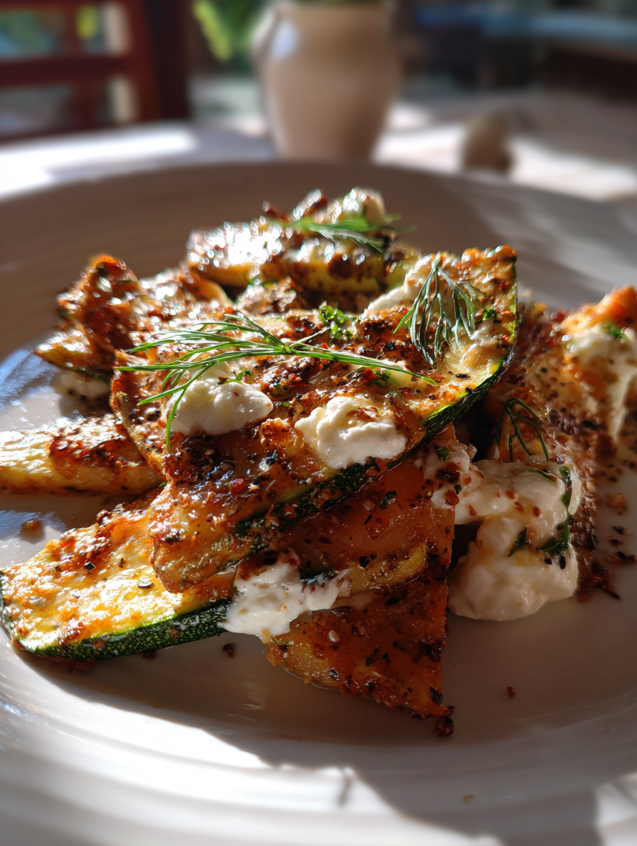 Zaatar Zucchini Labneh Dinner Recipe Middle Eastern