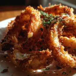 Crispy Onion Rings Parmesan Recipe Air Fryer Appetizer