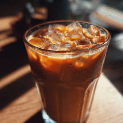 Peach Iced Coffee Recipe Fruity Coffee Drink