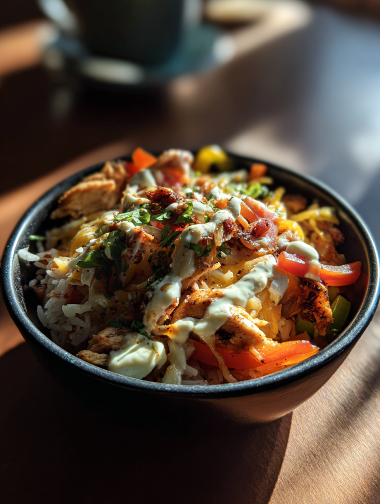 Chicken Fajita Rice Bowls Colorful and High Protein Meal
