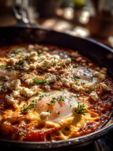 Shakshuka with Feta Recipe Mediterranean Breakfast