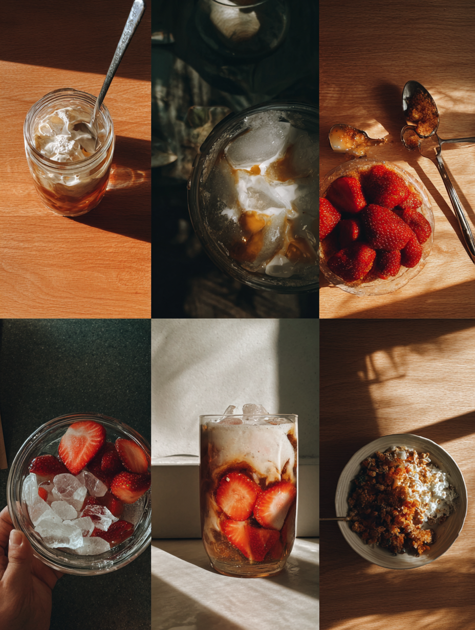 Steps for Strawberry Cream Dirty Soda Recipe Sweet Summer Drink