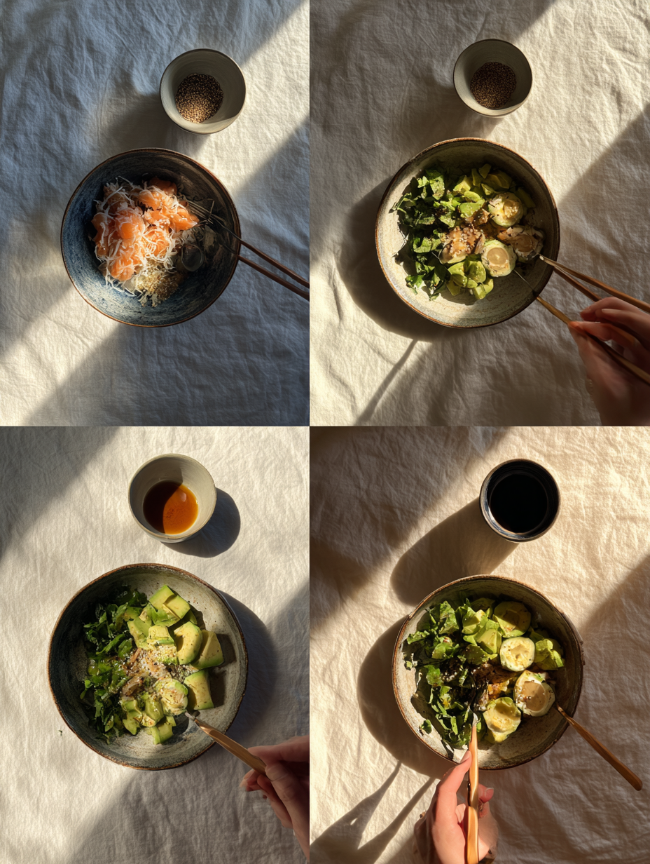 Steps for Easy Meal Prep Tuna Avocado Salad