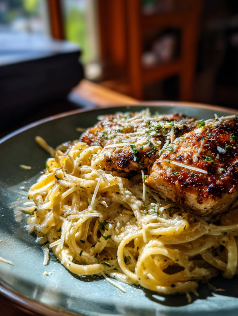 Garlic Parmesan Chicken Cream Pasta