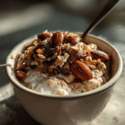 Delicious Protein Oatmeal with Almonds