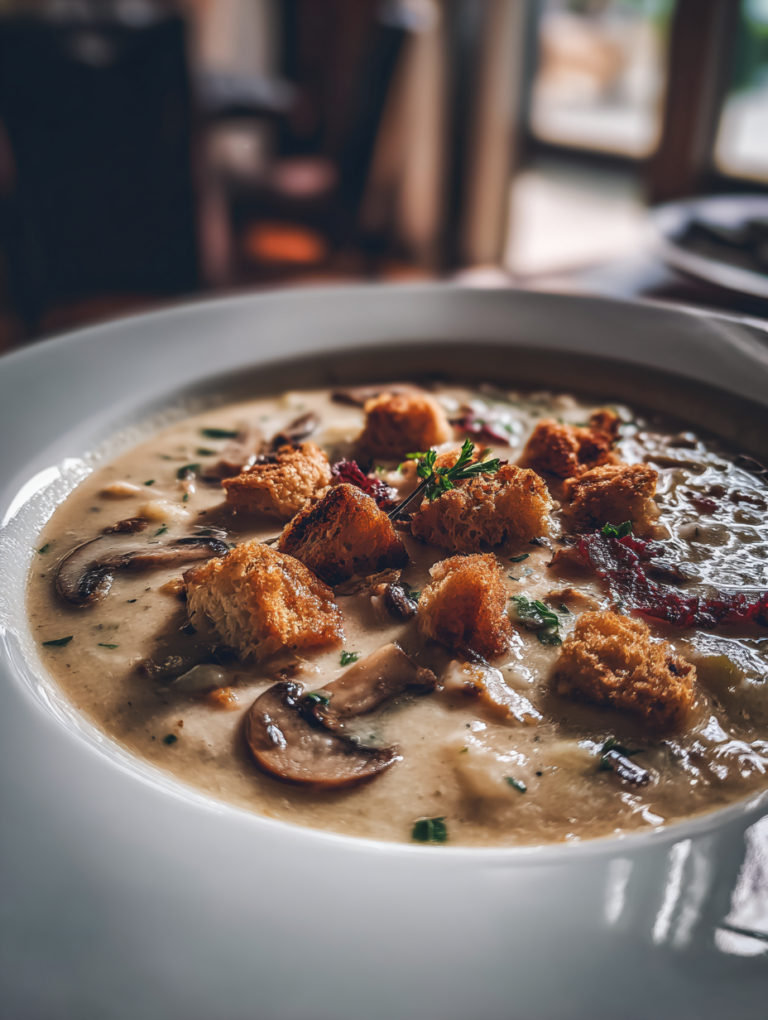 Creamy Cottage Cheese Mushroom Soup Protein Packed with Meal