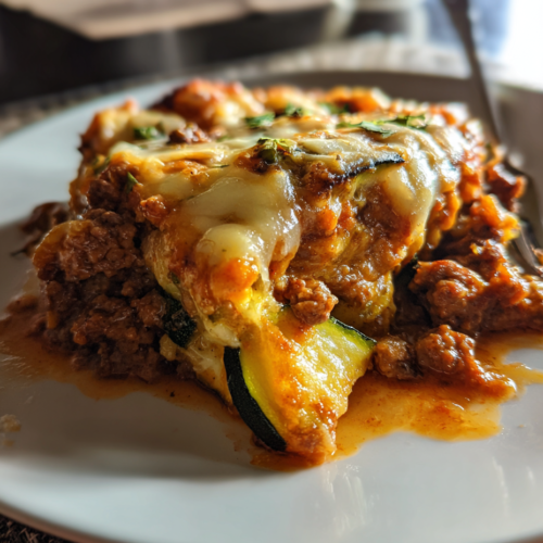 Ground Beef Zucchini Bake Recipe Low Carb Dinner