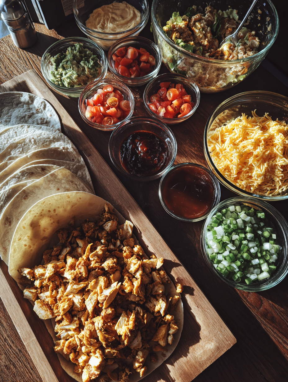 Ingredients for Southwest Chicken Wraps Ready in 20 Minutes
