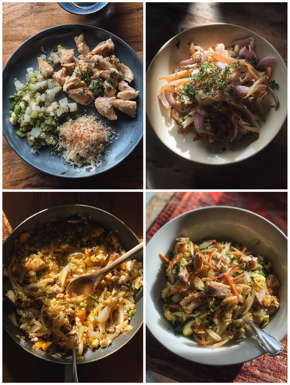 Steps for Quick Chicken Veggie Skillet