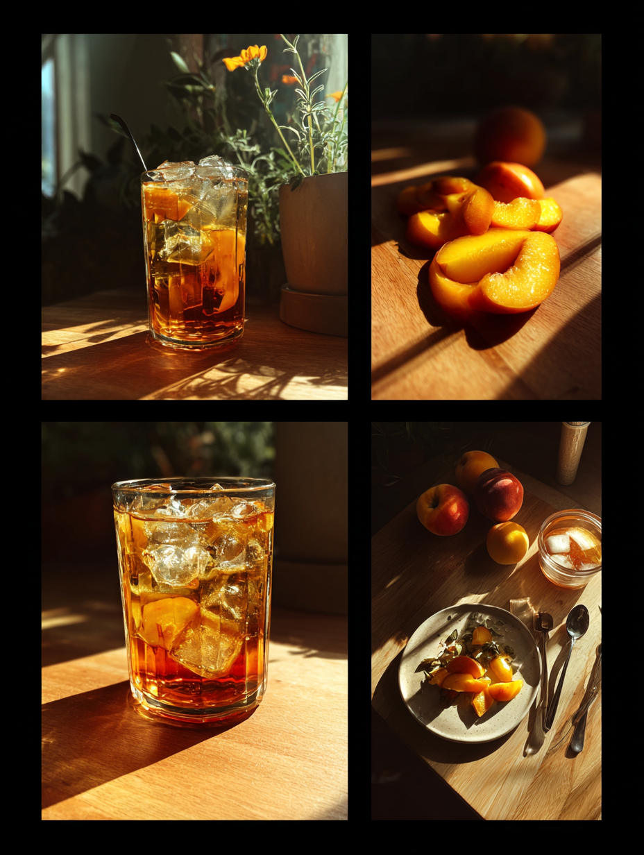 Steps for Fresh Peach Iced Tea Recipe Southern Summer Drink
