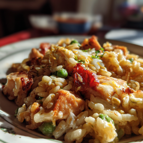 Boursin Chicken Risotto Recipe One Pan Lunch