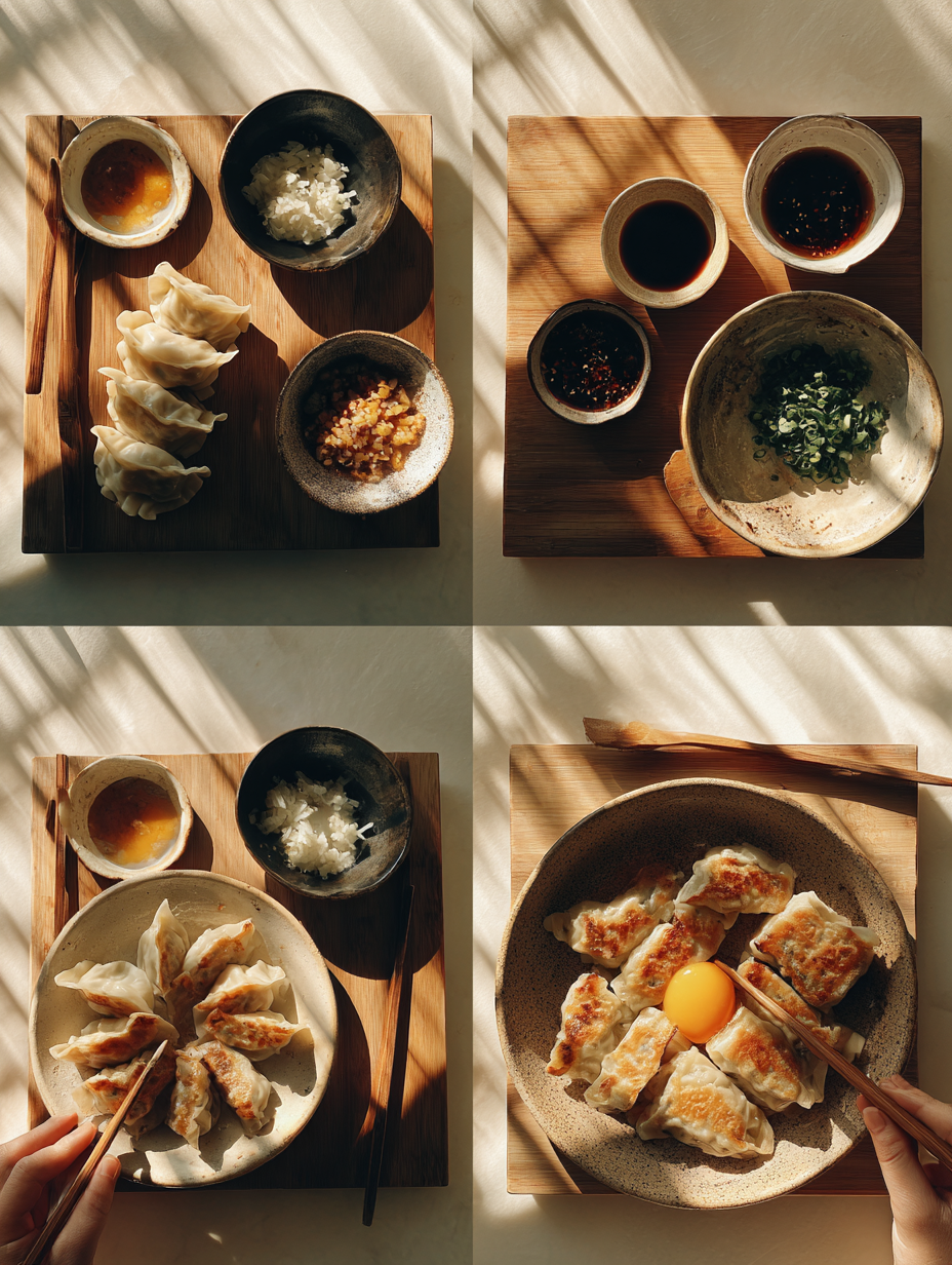 Steps for Smashed Gyoza Recipe Viral TikTok Dinner